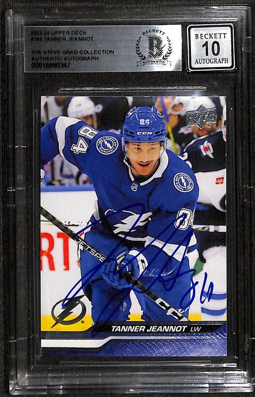 Tanner Jeannot 2023-24 Upper Deck #164 Signed Card Auto Grade 10 BECKETT0