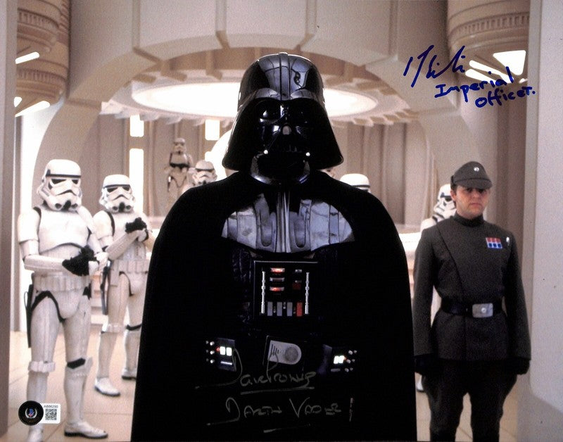 David Prowse & Laurence Estrin Multi Signed Star Wars ESB 11x14 Photograph BAS0