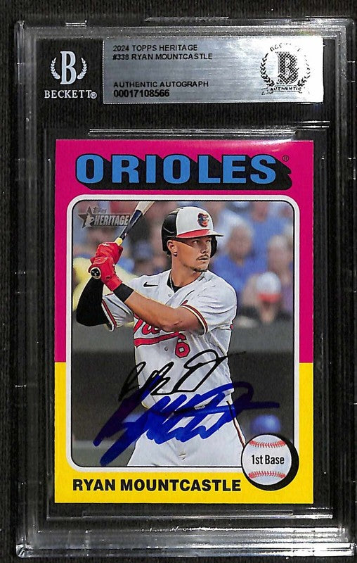 Ryan Mountcastle Baltimore Orioles Signed 2024 Topps Heritage BECKETT0