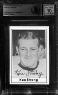 Ken Strong 1977 Touchdown Club #36 Signed Card Auto Grade 10 BECKETT0