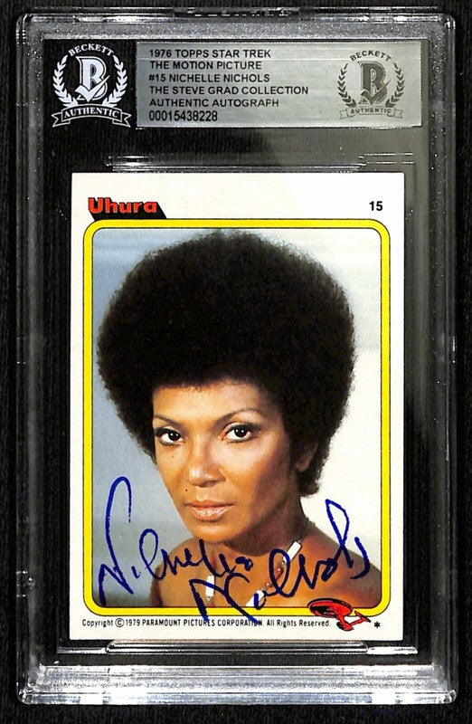 Nichelle Nichols "Uhura"1979 Topps Star Trek Motion Picture #15 Signed BECKETT0