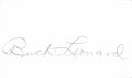 Negro League Legend Buck Leonard BB HOF Signed 3x5 Index Card BECKETT0