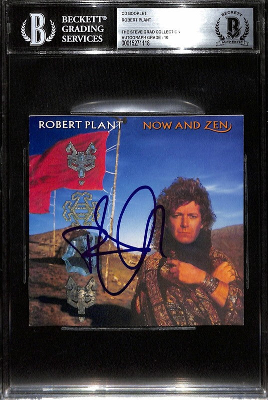 Robert Plant of LED ZEPPELIN Now and Zen Signed CD Booklet Auto Grade 10 BECKETT0