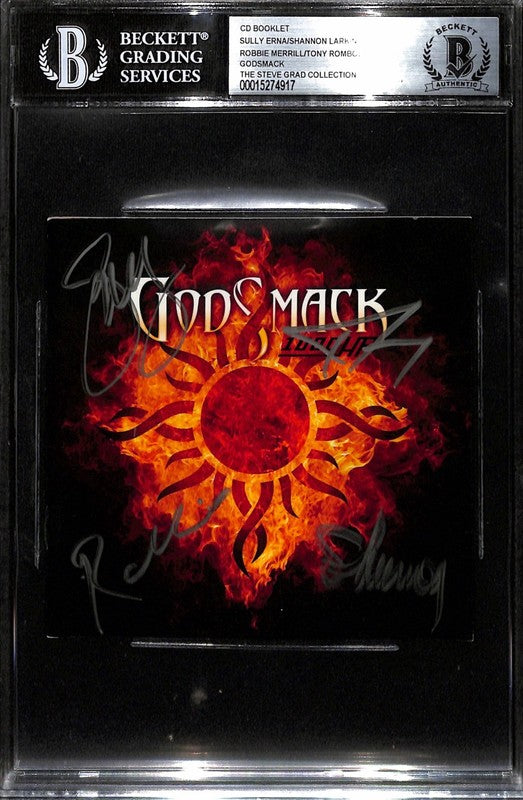 GODSMACK Signed 1000hp CD Booklet BECKETT  Sully Erna Larkin Rombola Merrill0