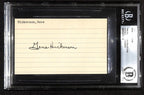 Gene Hickerson Browns HOF Vintage Signed 3x5 Index Card BECKETT 0