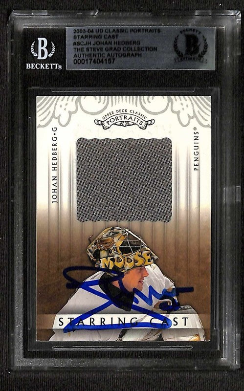 Johan Hedberg 2003-04 Upper Deck Classic Portraits Starring Cast Signed Card0