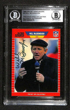 Will McDonough CBS Reporter 1989 Pro Set Announcers #22 Signed Card BECKETT0