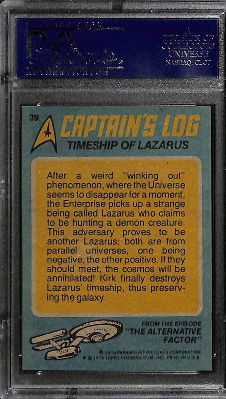 Eddie Paskey Signed 1976 Topps Star Trek Card #39 PSA/DNA Timeship of Lazarus1