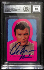 William Shatner Kirk Signed 1979 Topps Star Trek Motion Picture Stickers #7 BAS0