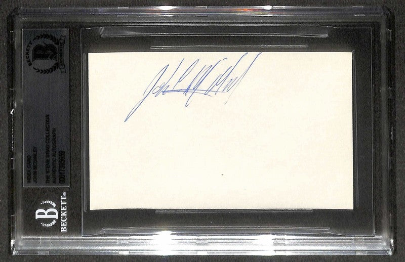 John C. McGinley Signed 3x5 Index Card BECKETT BAS Scrubs Office Space 0