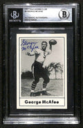George McAfee Chicago Bears 1977 Touchdown Club #6 Signed Card BECKETT0
