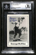 George McAfee Chicago Bears 1977 Touchdown Club #6 Signed Card BECKETT0