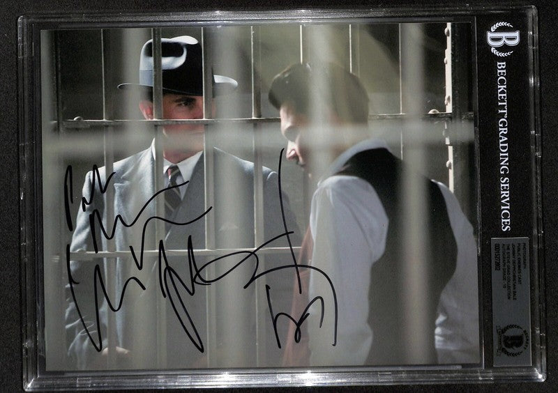 Johnny Depp Christian Bale Public Enemies Signed 8x10 Photo BAS(Grad Collection)0