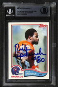 Rick Upchurch Denver Broncos 1982 Topps #89 Signed Card BECKETT Encapsulated0