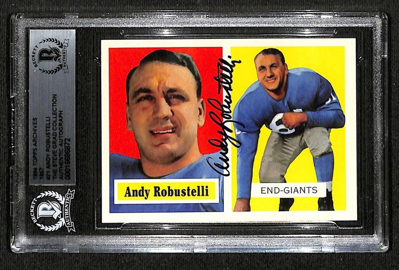 Andy Robustelli New York Giants 1994 Topps Archives 1957 #71 Signed Card BECKETT0