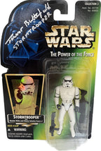 Trevor Butterfield Stormtrooper Star Wars Signed POTF Action Figure BAS0