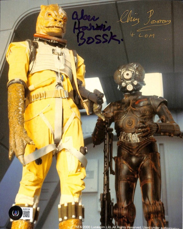 Alan Harris &  Chris Parsons Star Wars ESB Bounty Hunters Signed 8x10 BECKETT0