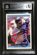Carlos Martinez Indians 992 Donruss #521 Signed Card BECKETT 0