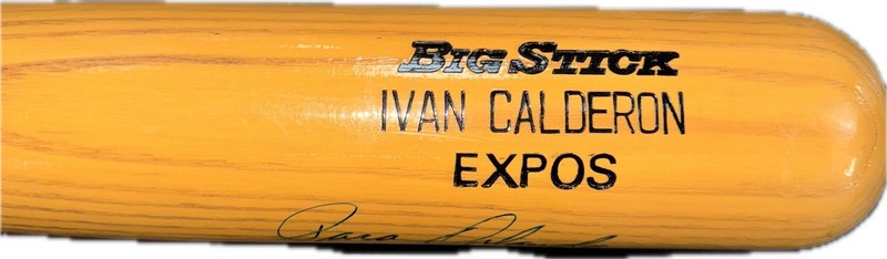 Ivan Calderon Game Used Signed Bat Expos Rawlings Adirondack 33.5” Beckett2