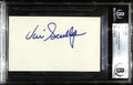 Vin Scully Signed 3x5 Index Card Legendary Dodgers Announcer BECKETT BAS0