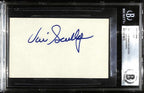 Vin Scully Signed 3x5 Index Card Legendary Dodgers Announcer BECKETT BAS0