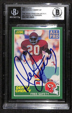 Deron Cherry Chiefs 1989 Score #301 Signed Card BECKETT0