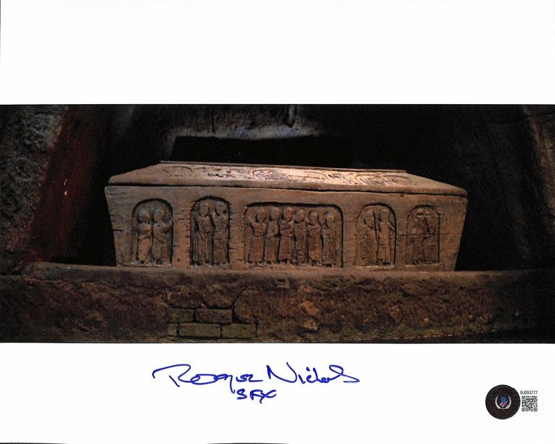 Indiana Jones Last Crusade 8×10 Signed Set Piece Roger Nichols SFX BECKETT0