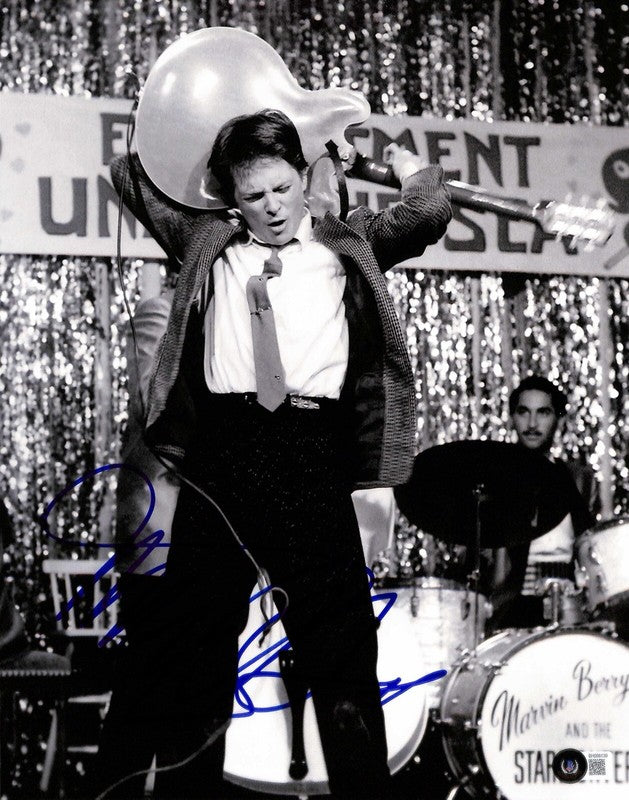 Michael J. Fox Back to the Future Signed 11x14 Photo BECKETT (Grad Collection)0