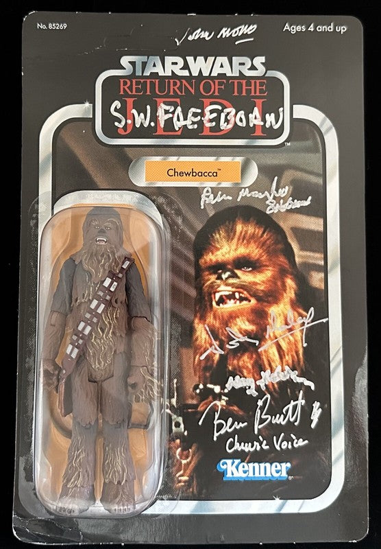  Chewbacca Signed x6 Creators ROTJ Trilogy Collection Figure (Grad Collection)0