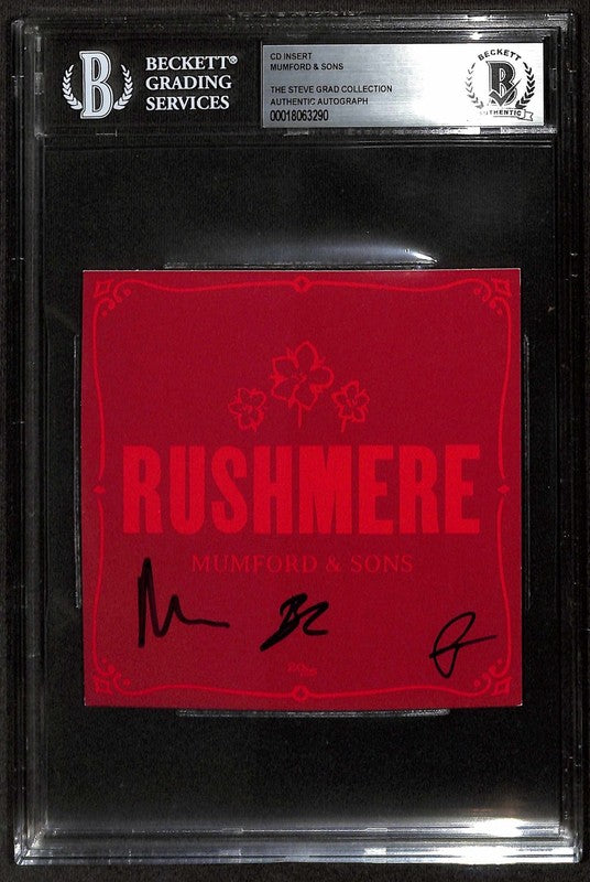 Mumford & Sons Signed Rushmere CD Insert BECKETT Marcus Mumford Auto0