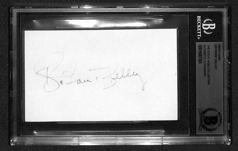 DeForest Kelley  Bones Star Trek Signed 3x5 Index Card Beckett0