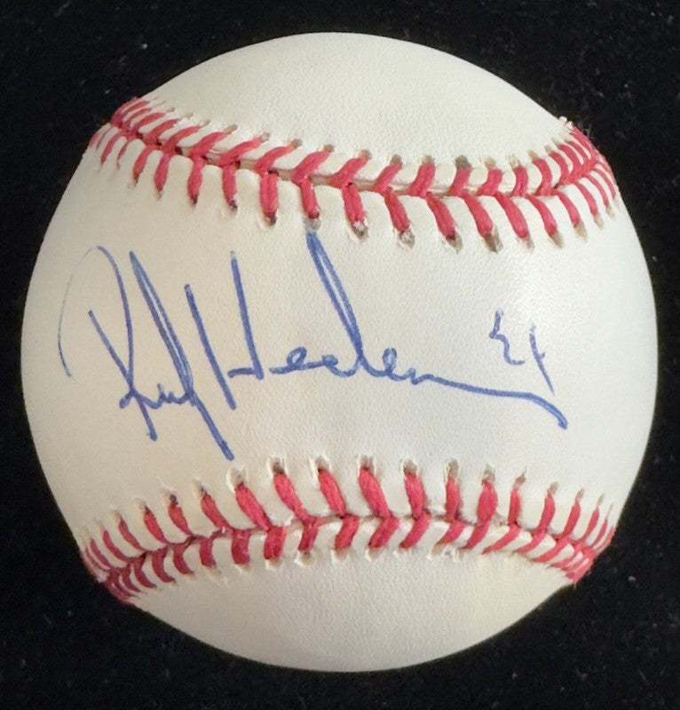 Rickey Henderson Vintage Playing Days Single Signed Baseball (OAL-BB) BECKETT 0