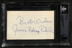 J.R. Richard Houston Astros Full Name Signed 3x5 Index Card BECKETT Encapsulated0