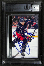 Seth Jones Auto 2020-21 Upper Deck #307 Blue Jackets Beckett 10 Signed Card0