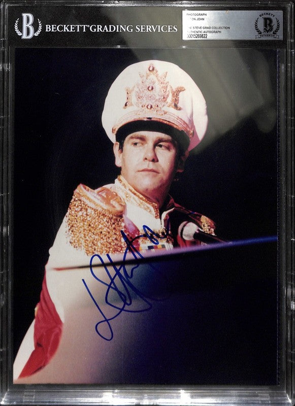 Elton John RARE In-Person Signed 8x10 Photograph BAS (Grad Collection)0