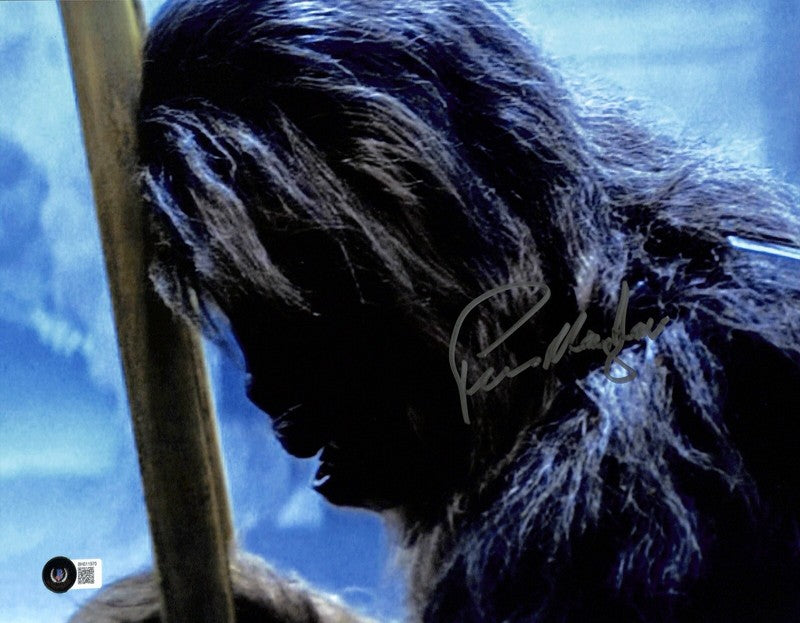 Peter Mayhew Chewbacca Star Wars ESB Hoth Echo Base Signed 11x14 Photo BECKETT0