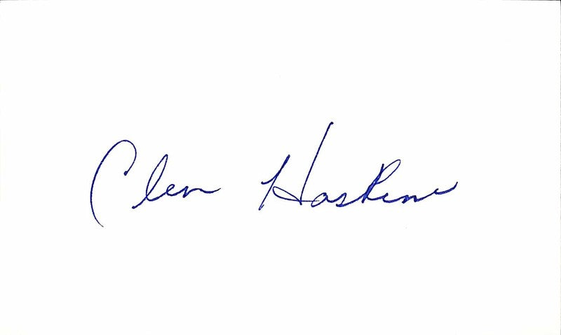 Clem Haskins College Basketball Coaching Legend Signed 3x5 Index Card BECKETT0