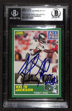 Keith Jackson Philadelphia Eagles 1989 Score #293A Signed Card BECKETT0