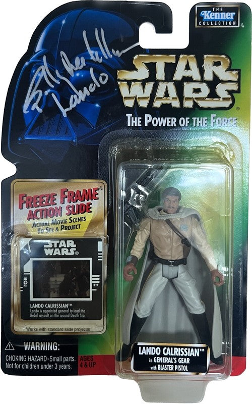 Billy Dee Williams Lando Calrissian ROTJ Star Wars Signed POTF Action Figure BAS0