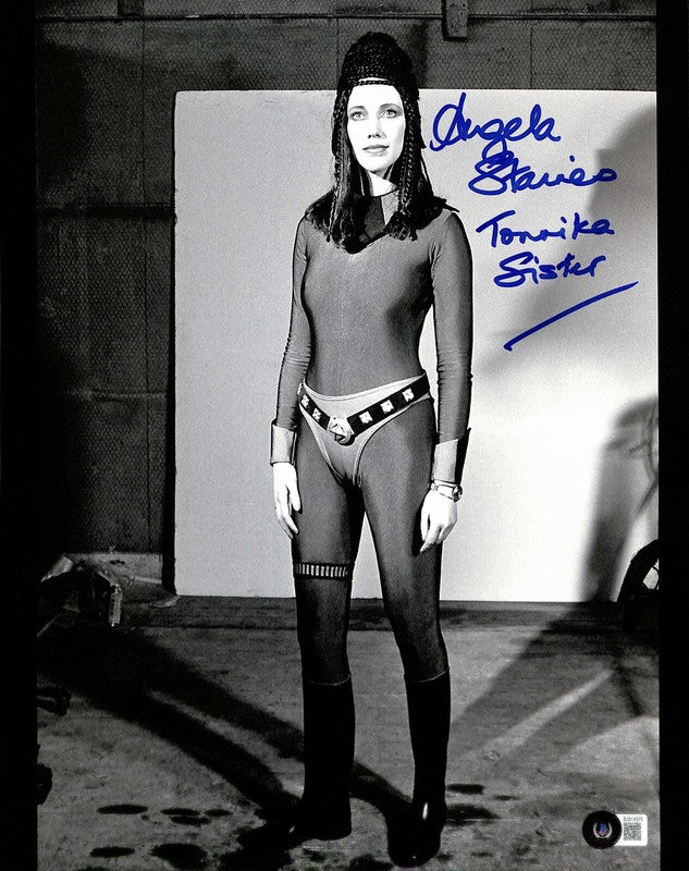 Angela Staines “Tonnika Twin” Star Wars Cantina Signed 11x14 Photograph BECKETT0