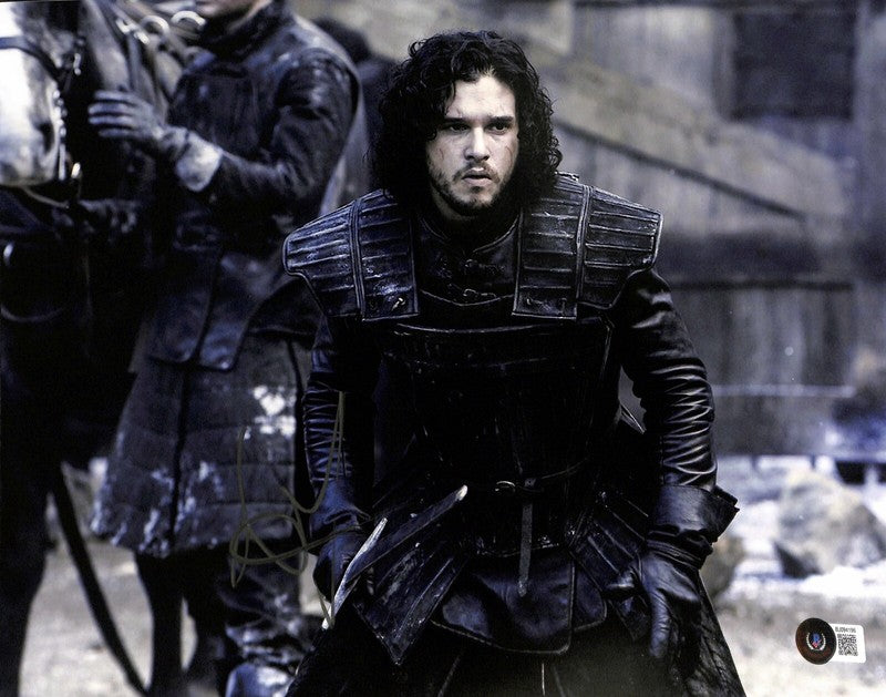 Jon Snow GOT Kit Harington Signed 11x14 Photo BAS (Grad Collection)0