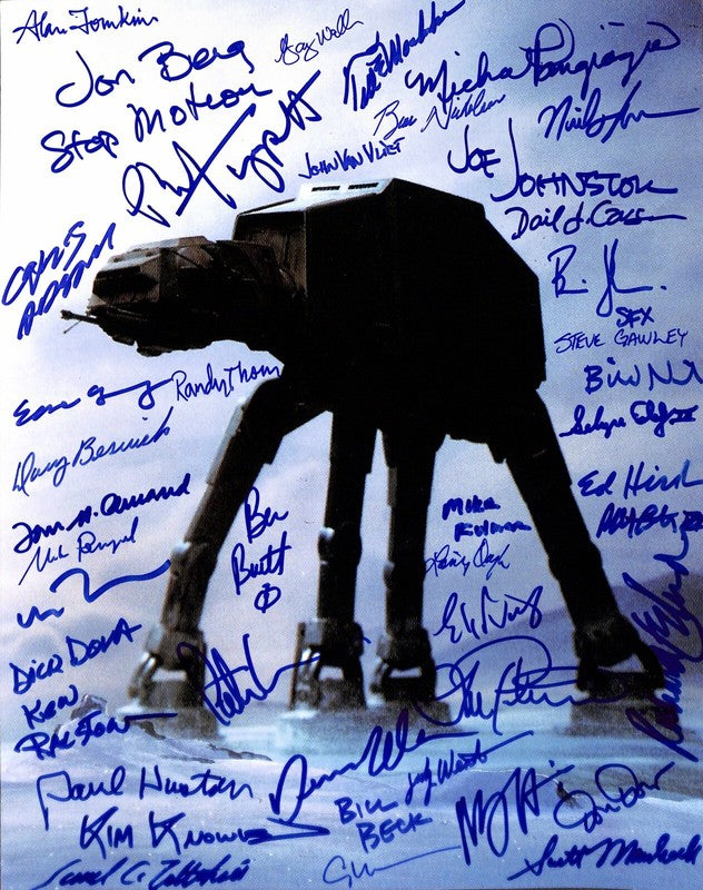 ESB AT-AT ILM artists multi signed x43 11x14 photo BAS (Grad Collection)0