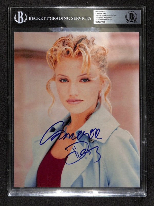Cameron Diaz Early Signed 8x10 Photo Auto Grade 10 BAS (Grad Collection)0