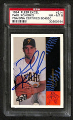 Paul Konerko 1994 Fleer Excel #214 Signed Card Auto Grade NM-MT 8 PSA/DNA0