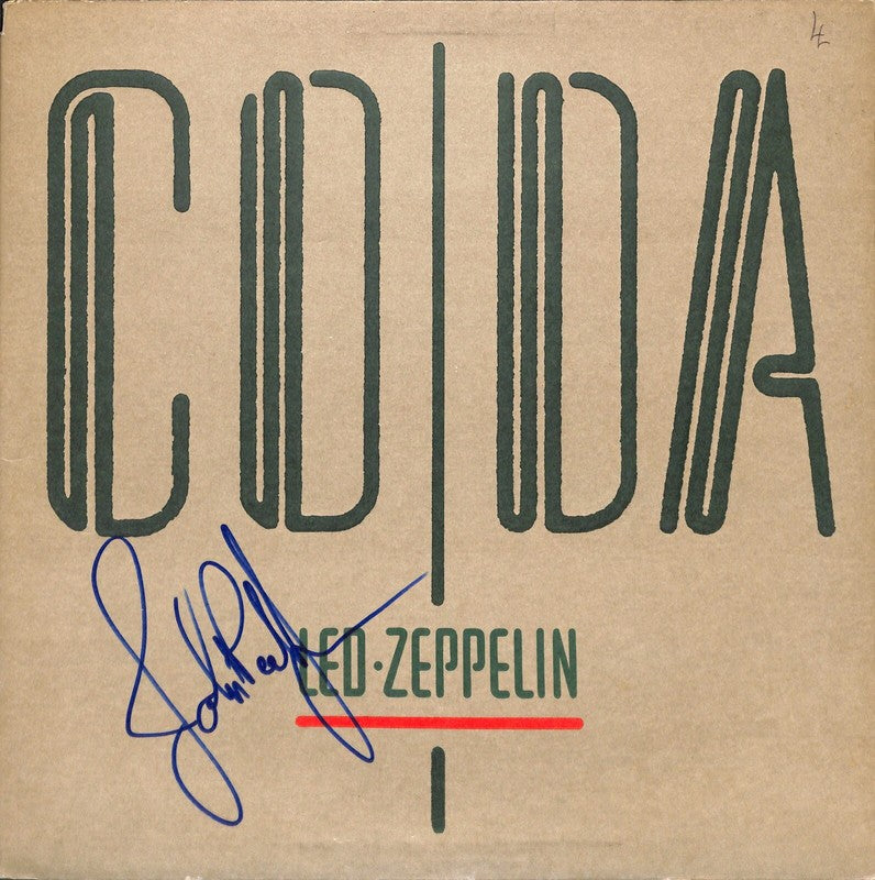 John Paul Jones Led Zeppelin Bassist Signed Album CODA BECKETT0