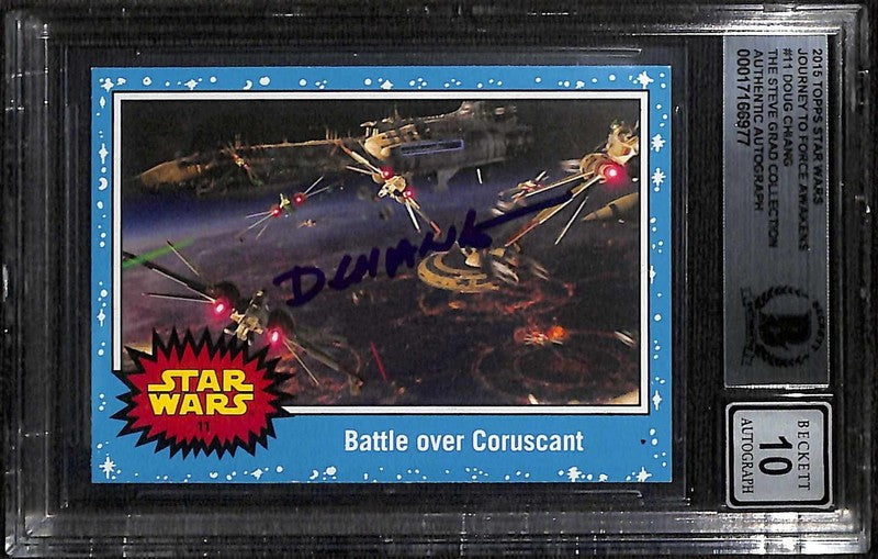 2015 Topps Star Wars Battle Over Coruscant Signed Doug Chiang AUTO 10 BECKETT0