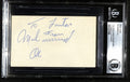 Muhammad Ali Vintage Signed 3x5 Index Card BECKETT 0