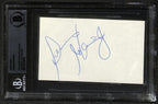 Dennis Johnson Boston Celtics Point Guard Signed Index Card BECKETT Encapsulated0
