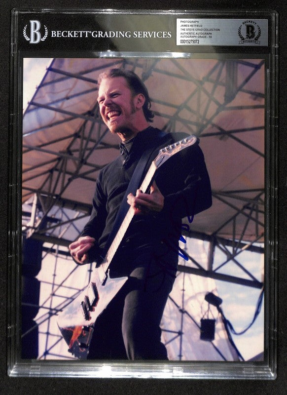 James Hetfield Metallica Signed 8x10 Photo AUTO 10 BECKETT (Grad Collection)0