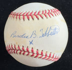 Birdie Tebbetts Player & Manger Single Signed Baseball BECKETT (Grad Collection)0